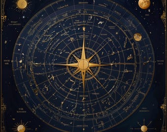 Himmlische Sternzeichenkarte