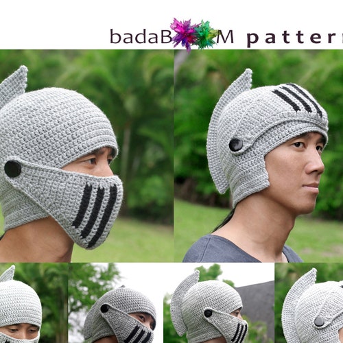 Crochet knight hat clearance