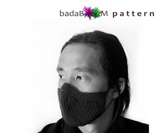 Pdf Crochet PATTERN FACE MASK Adult Men Woman Knight Style or Simple Style, with insert