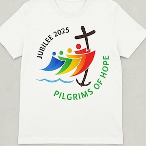 Jubilee 2025 Pilgrims of Hope | Christian Catholic Faith Design | Symbolic Religious Unity Art
