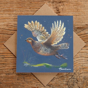 Artystyczna kartka okolicznościowa „Take Off” autorstwa brytyjskiego artysty Edwarda Newsona. Składana, wymiary 148 mm x 148 mm – pusta w środku, w komplecie z kopertą typu Kraft.