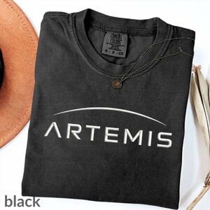 Embroidered Artemis Comfort Colors® Shirt, Lunar Mission 2026 Tee, Short & Long Sleeve