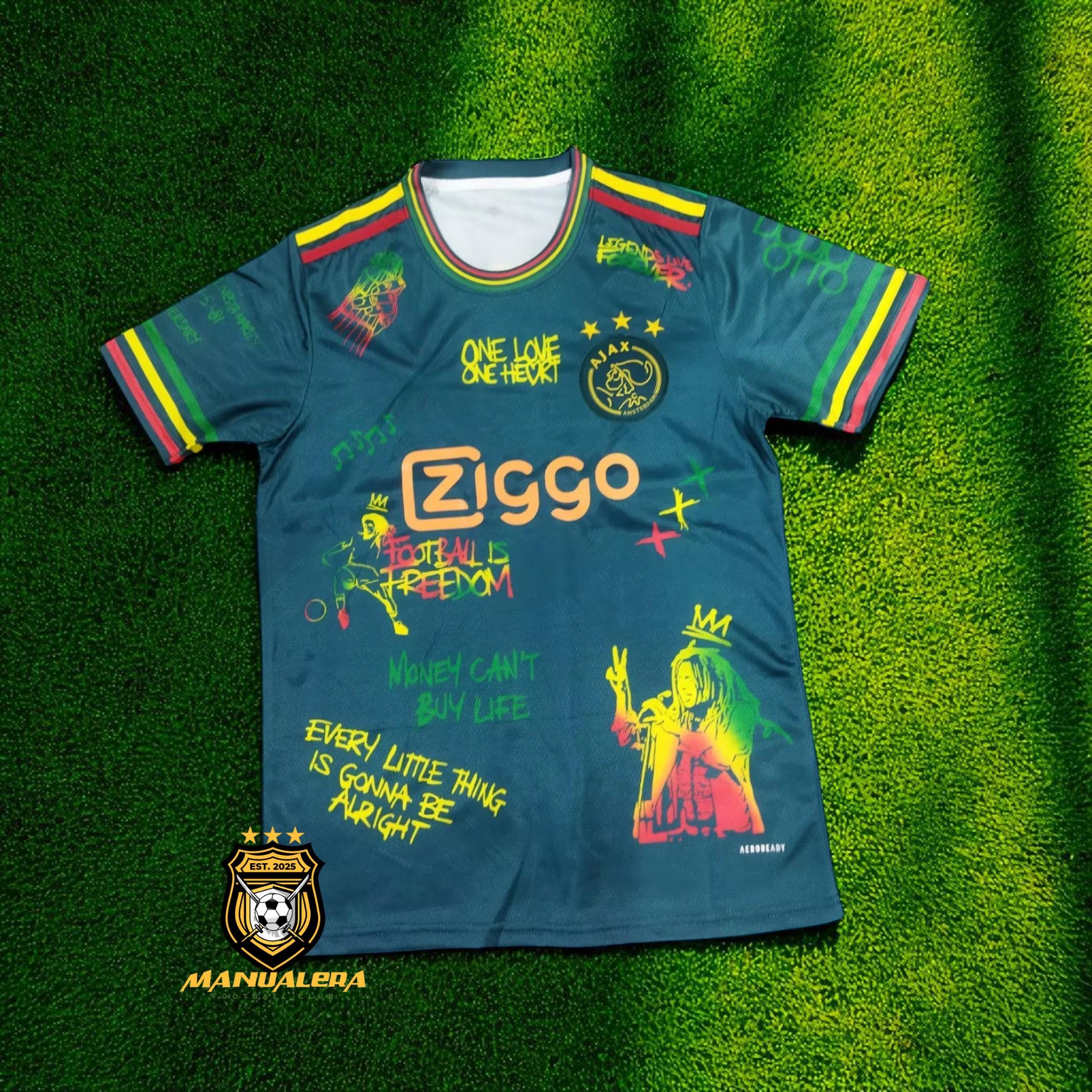 Ajax Football Nuova Maglia Ajax Bob Marley Maglia Ajax 2021 22