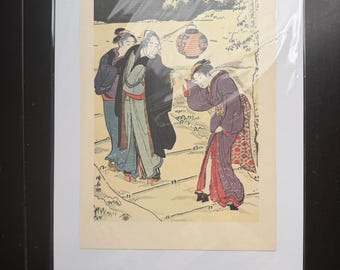 Antique Japanese Lacquer Box: Hand-painted Meiji Scene, Tea Caddy