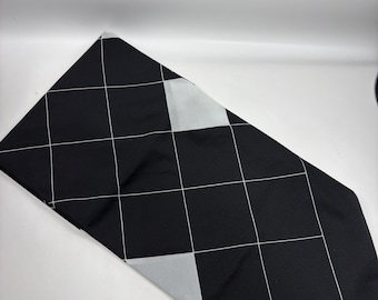 Japanse Furoshiki-doek, zwart-wit raster, minimalistische stof, inpakdoek, moderne decoratie 20218-1