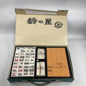 Set Mahjong Antico Con Piastrelle &ndash; Completo Di Custodia &ndash; Usato Dal Giappone, Anno 1923