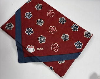 Japanese Furoshiki Cloth Red Plum Blossom Traditional Wrapping Cloth Reversible Fabric Gift Wrap 20218-2