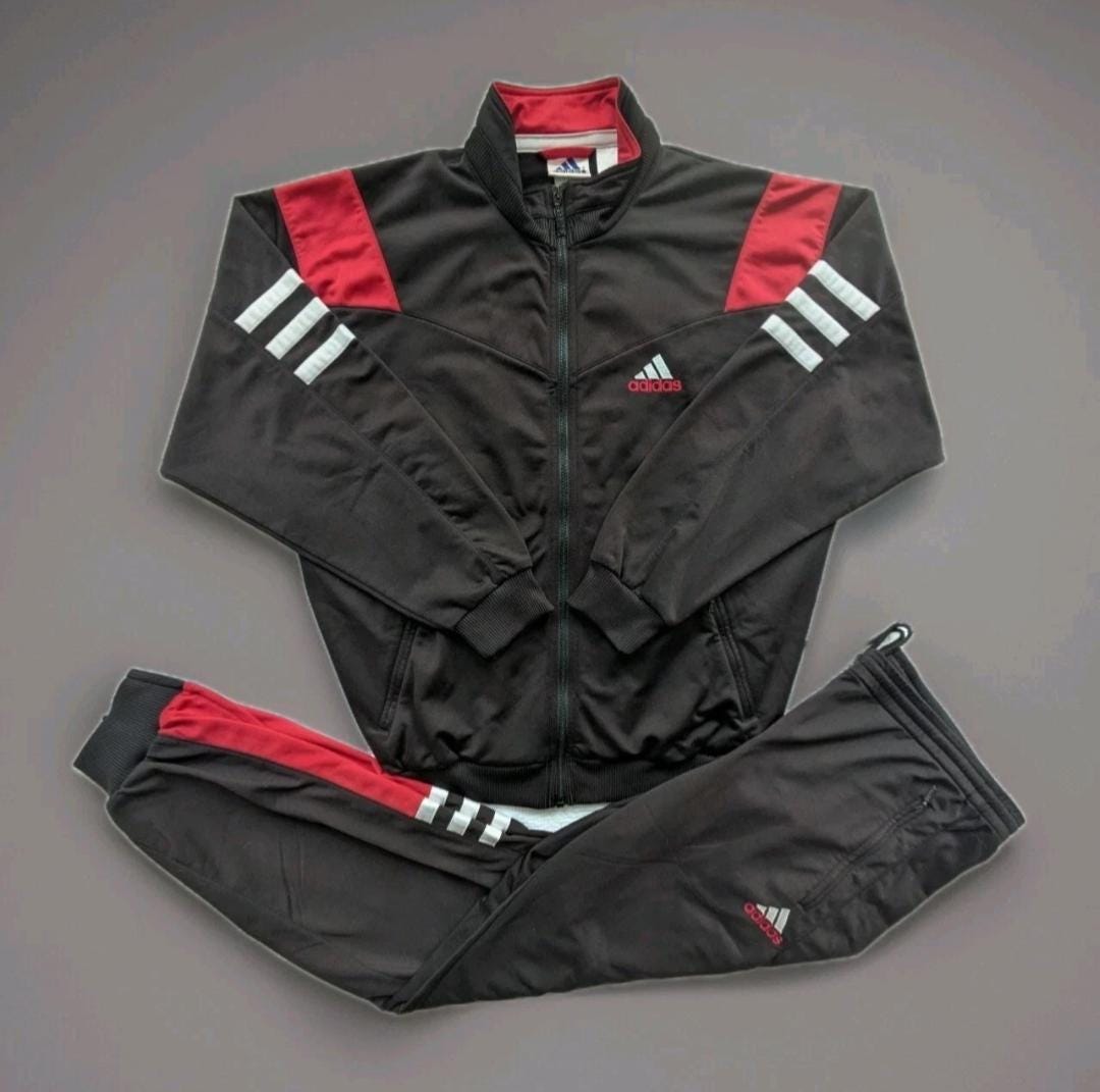 Adidas vintage red tracksuit - Etsy 日本