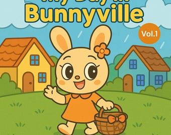 Bunny Coloring Book PDF – Cozy Story Vol.1 | 14 Pages Instant Download