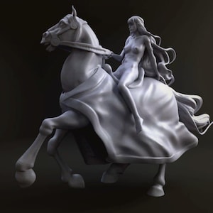 3d-model, 3d-printer, 3D-figuur paard vrouw, 3D-model paard vrouw, 3d-bestand, stl-bestand, stl om af te drukken, 3d-modelbestand, digitale figuur, 3d vrouwenfiguur