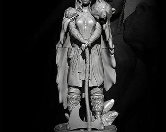 Figura guerrera vikinga 3D (archivo STL) (descarga digital)