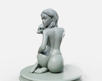 3D Woman Figure STL Model: 3D Printer File (Digital Download)