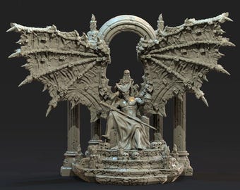 3D Demon King Figure STL, Printable Miniature (Digital File)