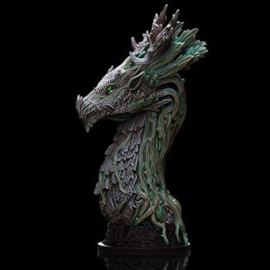 3D Forest Dragon Model: STL File for 3D Printing