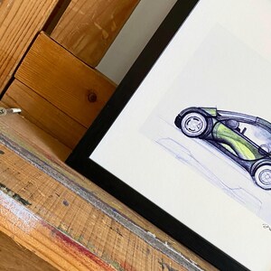 Futuristic Car Design Sketch – Limited Edition Art Print – Venelin Anev Car Concept Sketch - Visionary Vehicle Design – Car Blueprint Art