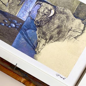 Der Stier - Limitierter Vintage Kunstdruck - Venelin Anev - Antike Wandkunst - Künstler - Wandkunst