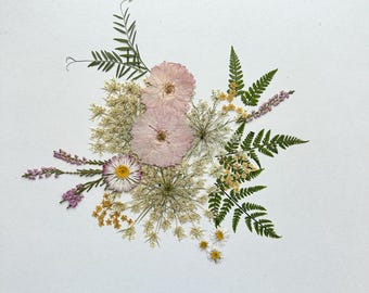 Set di fiori commestibili biologici pressati con bouquet pastello per torte, piante essiccate per lavoretti, fiori commestibili per torte, set di fiori pressati per lavoretti