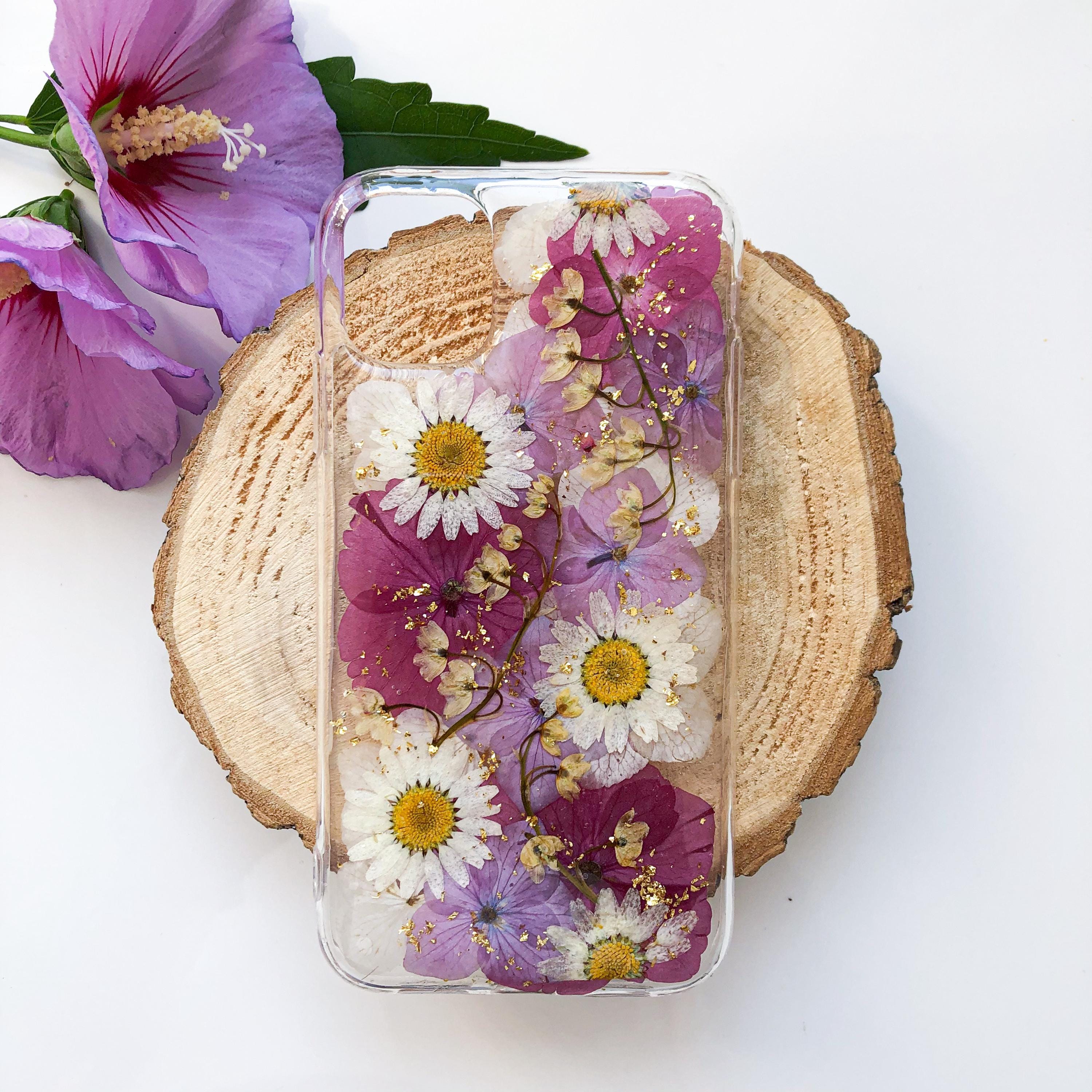 Étui à Rabat Cuir PU Pour Sony Xperia E3 - Motif Fleurs Pourpre Et Crème - Neuf
