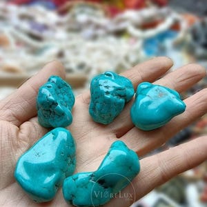 Raw Turquoise Stone: Natural Blue-Green Gemstone, Healing Crystal