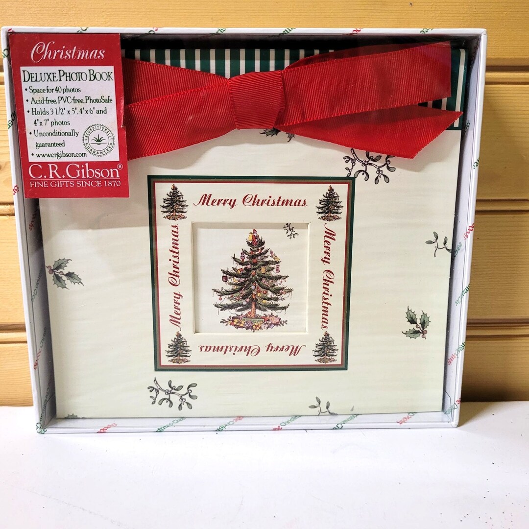 Spode Christmas Tree Photo Deluxe Album Book C R Gibson 40 Photos 2002
