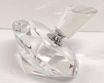 Korek do butelki perfum w kształcie diamentu z fasetowanym kryształem 5''