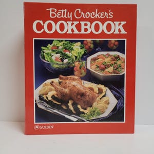 Betty Crockers 1990 livre de recettes livre de recettes en spirale dorée à 5 anneaux, 9e impression