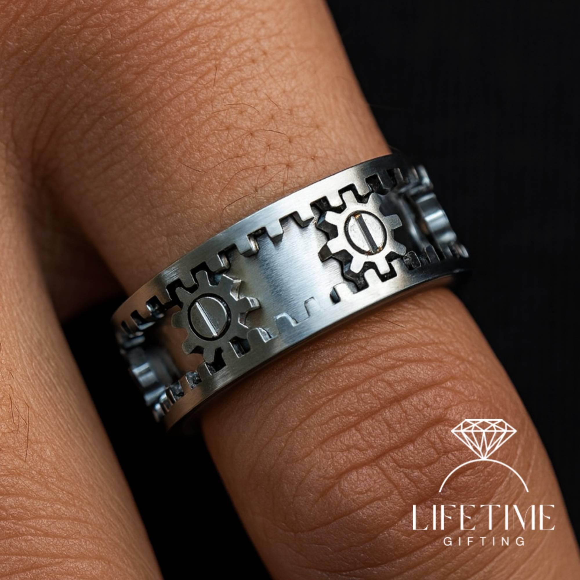 Ruota Rotante Ansia Fidget Anelli Homme Anello In Acciaio Inossidabile Per Uomo Donna Nodo Celtico Coppia Spinning Spinner Anello Regali - Foto 9