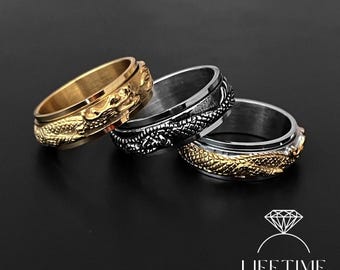 Dragon Spinner Ring | Spinner ring for Anxiety Relief | Dragon Ring for Men | Ring for Women | Spinning Ring for Stress | Handmade Rings