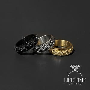 Sukana Spinning Ring | Spinner Anxiety Ring | Unique Anime Jewellery Gifts | Fidget Spinner Ring | Rotating Anxiety Relief Ring | Anime Gift