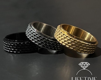 Dragon Scale Spinner Ring | Fidget Dragon Skin Ring | Gift for Men | Stress Relief Ring | Dragon Jewelry | Fantasy Ring | Christmas Gift