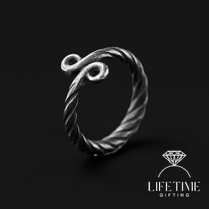Nordic Curl Ring | Norse & Celtic Knot Rings | Vintage Norse Rings | Men’s Vintage Wedding Rings | Birthday Gifts | Viking Ring | Runic Ring