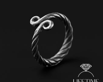 Nordic Curl Ring | Norse & Celtic Knot Rings | Vintage Norse Rings | Men’s Vintage Wedding Rings | Birthday Gifts | Viking Ring | Runic Ring
