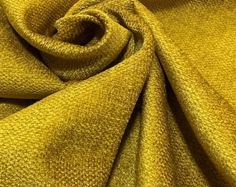 Vintage Mustard Gold Chenille Fabric By The Yard – Upholstery & Home Decor