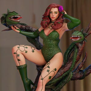 Poison Ivy - STL-modell för resinskrivare Figur 3D-utskrift - Högkvalitativt diorama