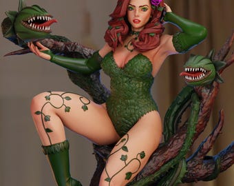 Poison Ivy - STL Model for Resin Printer Figure 3D Printing - High Quality Diorama