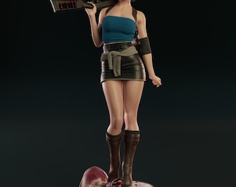 Jill Valentine - STL Model for Resin Printer Figure 3D Printing - High Quality Diorama - Resident Evil