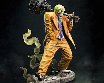 Masked Man STL File | Mysterious Male 3D Model | Printable Vigilante Hero Villain Figurine | Digital Download for Resin Printing