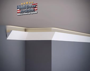 Luxury Ceiling Moulding, LED Channel Crown Molding, Decorative Molding (94,4''Wx2,36''H)
