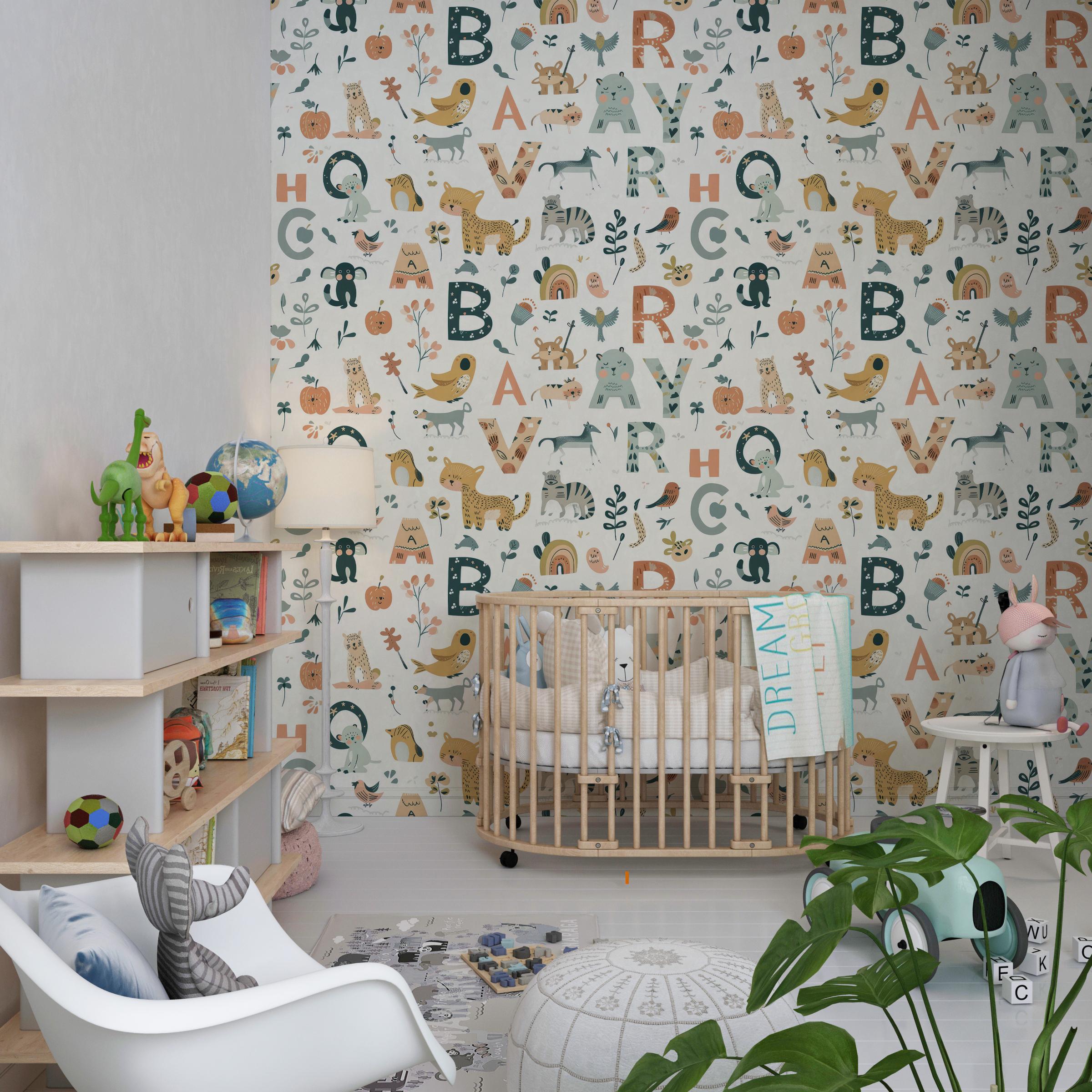 Alphabet Animals Peel and Stick Wallpaper Mural – Removable Self ...