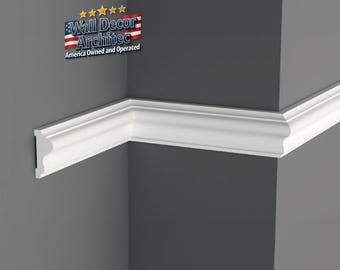 Wandleiste 240 cm x 6 cm | Übermalbare weiße Zierleiste | Langlebige dekorative Wandleisten für die Innendekoration