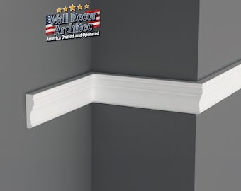 Streichbare 6 cm (2,3 '') Wandleisten, jede Leiste ist 240 x 6 x 1,5 cm (94,4 x 2,3 x 0,59 Zoll), haltbare weiße Wandpaneele für die Wanddekoration