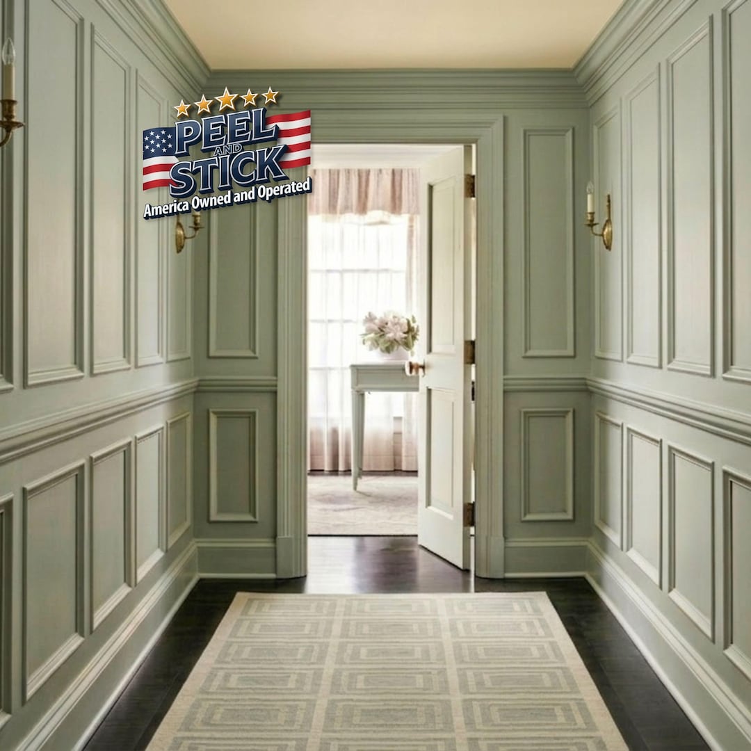 Peel and Stick Wall Molding, Pre Cut Wainscoting Kit, Modern Accent ...
