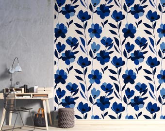 Boho Floral Peel & Stick Adhesive Wallpaper and Contact Paper – Removable, Temporary Floral Wall Mural for Home Decor and Easy Installation