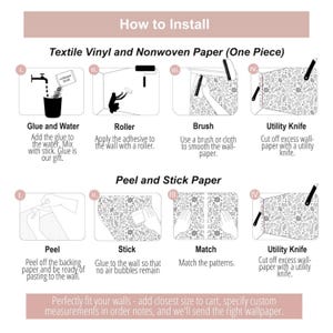 Vintage Pink Rose Sketch Peel and Stick Wallpaper Mural – Hand-Drawn Floral Vine Wall Décor for Bedroom, Living Room, Cottage Chic Accent