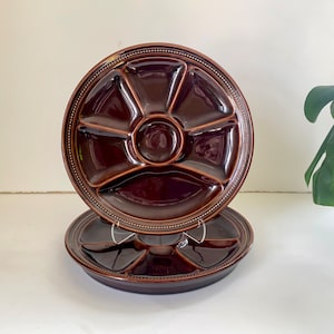 Vintage French Fondue/Appetizer plates / Set of 2