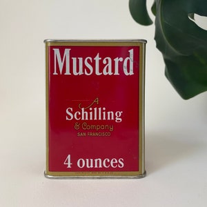 1933 Schilling 4 oz Mustard Spice Tin