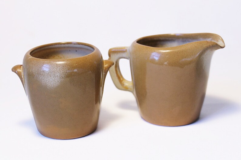 Frankoma Desert Gold Sugar and Creamer Set Etsy