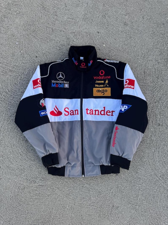 Veste De Course Automobile - Années 90 - Unisexe Adulte - Coton Matelassé - Brodée