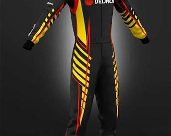 Hand Made Go Kart Racing Suit CIK/FIA Level 2 standard Customize Race Suit In All Sizes with option to add own logos + Free Shipping