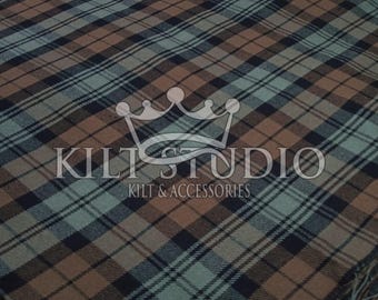 Black Watch Weathered Tartan Fabric - Homespun 100% Acrylic TARTAN - Machine Washable - 54 Inches Width - Running Yards - Kilt Making Fabric